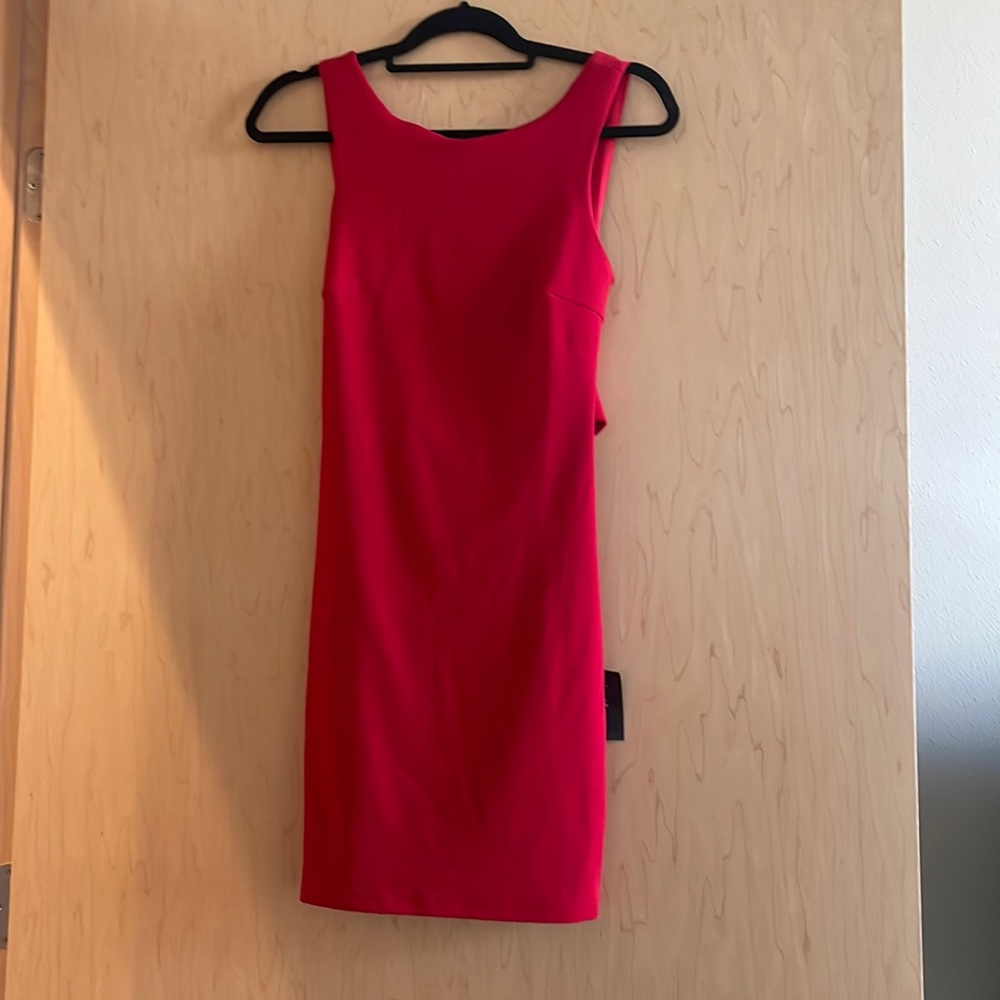 Lulus red backless mini dress